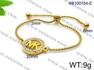 Stainless Steel Gold-plating Bracelet - KB100754-Z