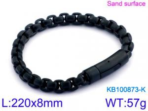 Stainless Steel Black-plating Bracelet - KB100873-K