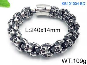 Stainless Skull Bracelet - KB101004-BD