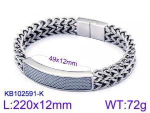 Stainless Steel Gold-plating Bracelet - KB102591-K