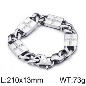 Stainless Steel Stone Bracelet - KB102750-BD