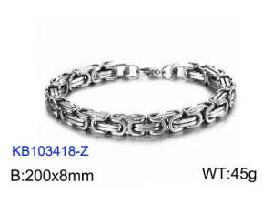 Stainless Steel Bracelet(Men) - KB103418-Z