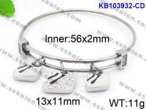 Stainless Steel Stone Bangle - KB103932-CD