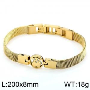 Stainless Steel Gold-plating Bracelet - KB104047-K