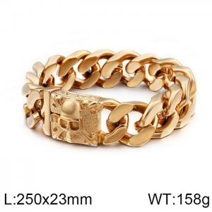 Stainless Steel Gold-plating Bracelet - KB104628-K