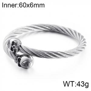 Stainless Steel Wire Bangle - KB104635-BD