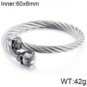 Stainless Steel Wire Bangle - KB104636-BD
