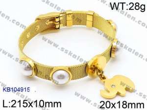 Stainless Steel Gold-plating Bracelet - KB104915-Z