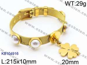 Stainless Steel Gold-plating Bracelet - KB104916-Z