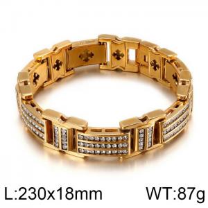Stainless Steel Gold-plating Bracelet - KB105167-BD
