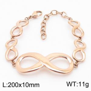 Stainless Steel Rose Gold-plating Bracelet - KB105581-Z