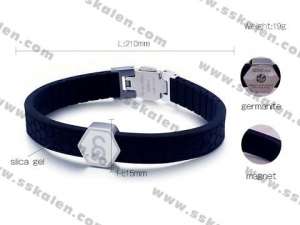 Stainless Steel Rubber Bracelet - KB105594-K