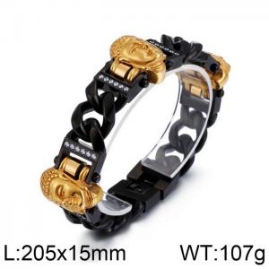 Stainless Steel Gold-plating Bracelet - KB105603-K