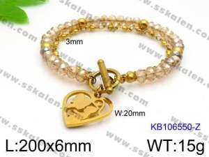 Stainless Steel Crystal Bracelet - KB106550-Z