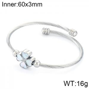 Stainless Steel Wire Bangle - KB106703-K