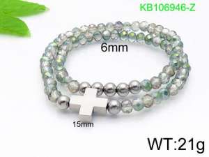 Stainless Steel Crystal Bracelet - KB106946-Z