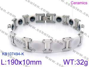 Stainless steel with Ceramic Bracelet - KB107494-K