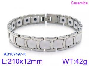 Stainless steel with Ceramic Bracelet - KB107497-K