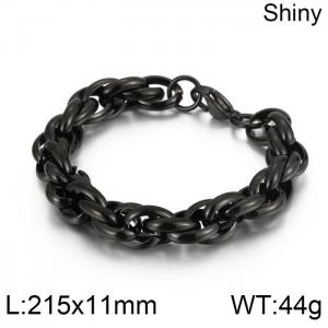 Stainless Steel Black-plating Bracelet - KB107527-Z
