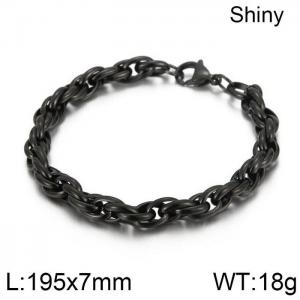 Stainless Steel Black-plating Bracelet - KB107531-Z