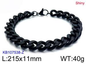 Stainless Steel Black-plating Bracelet - KB107538-Z