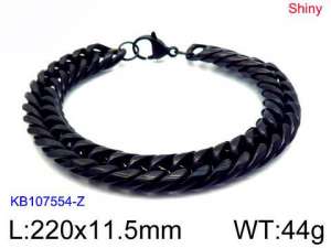 Stainless Steel Black-plating Bracelet - KB107554-Z