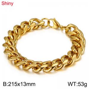 Stainless Steel Gold-plating Bracelet - KB107560-Z