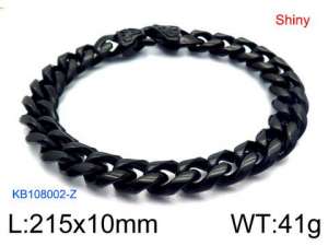 Stainless Steel Black-plating Bracelet - KB108002-Z