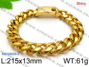 Stainless Steel Gold-plating Bracelet - KB108009-Z