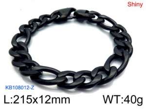 Stainless Steel Black-plating Bracelet - KB108012-Z