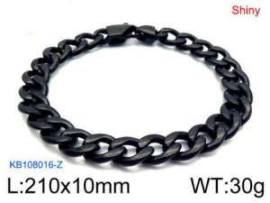 Stainless Steel Black-plating Bracelet - KB108016-Z