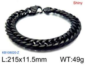 Stainless Steel Black-plating Bracelet - KB108020-Z