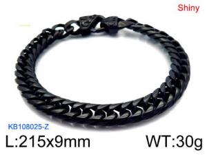 Stainless Steel Black-plating Bracelet - KB108025-Z