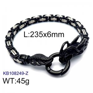 Stainless Steel Black-plating Bracelet - KB108249-Z