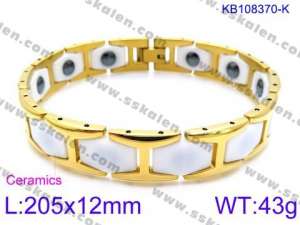 Stainless steel with Ceramic Bracelet - KB108370-K