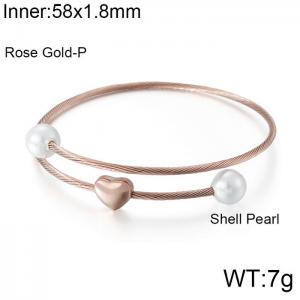 Stainless Steel Wire Bangle - KB108587-K
