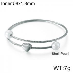 Stainless Steel Wire Bangle - KB108588-K