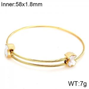 Stainless Steel Wire Bangle - KB108592-K