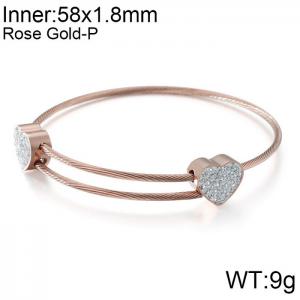 Stainless Steel Wire Bangle - KB108600-K