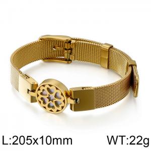 Stainless Steel Gold-plating Bracelet - KB108636-K