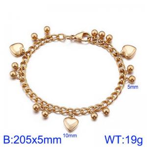 Stainless Steel Gold-plating Bracelet - KB109900-Z
