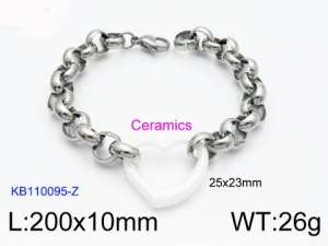 Stainless steel with Ceramic Bracelet - KB110095-Z