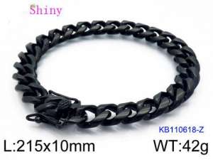Stainless Steel Black-plating Bracelet - KB110618-Z