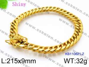 Stainless Steel Gold-plating Bracelet - KB110621-Z