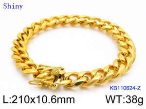 Stainless Steel Gold-plating Bracelet - KB110624-Z