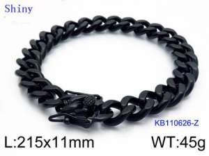 Stainless Steel Black-plating Bracelet - KB110626-Z