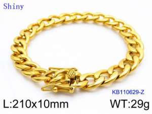 Stainless Steel Gold-plating Bracelet - KB110629-Z