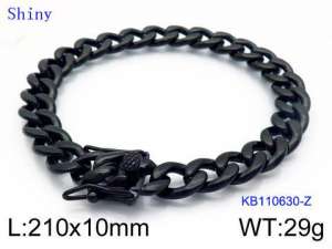 Stainless Steel Black-plating Bracelet - KB110630-Z