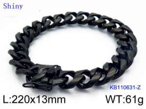 Stainless Steel Black-plating Bracelet - KB110631-Z