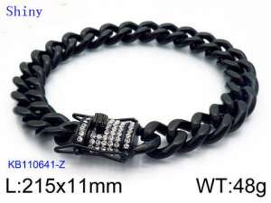 Stainless Steel Black-plating Bracelet - KB110641-Z